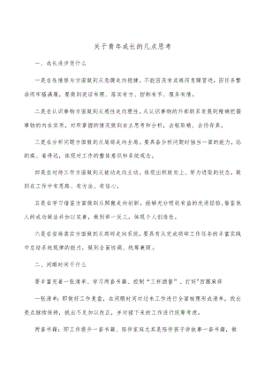 关于青年成长的几点思考.docx