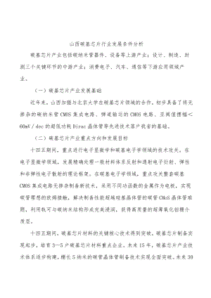 山西碳基芯片行业发展条件分析.docx