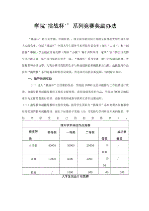 学院“挑战杯”系列竞赛奖励办法.docx