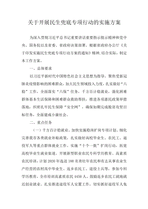关于开展民生兜底专项行动的实施方案.docx