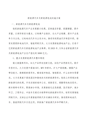 新能源汽车及新能源电池实施方案.docx