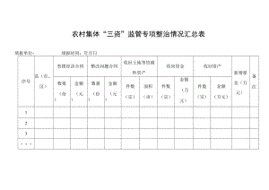农村集体“三资”监管专项整治情况汇总表.docx