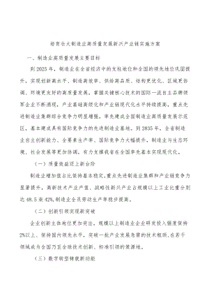 培育壮大制造业高质量发展新兴产业链实施方案.docx