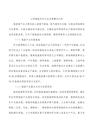 山西氢能所处行业发展概况分析.docx