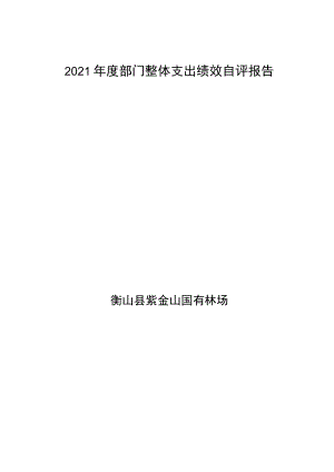 2021年度部门整体支出绩效自评报告.docx
