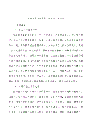 重点发展中高端铝、钢产业实施方案.docx