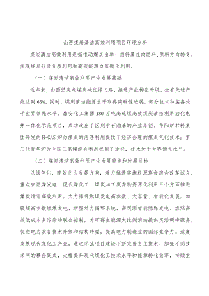 山西煤炭清洁高效利用项目环境分析.docx