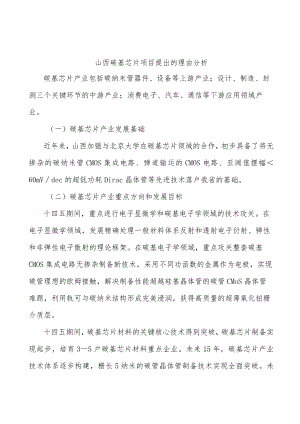山西碳基芯片项目提出的理由分析.docx