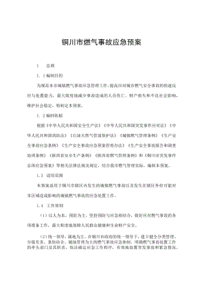 铜川市燃气事故应急预案.docx