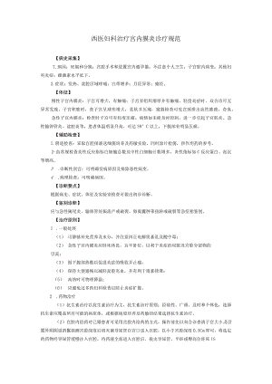 西医妇科治疗宫内膜炎诊疗规范.docx