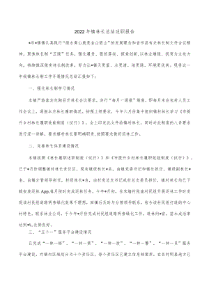 2022年镇林长总结述职报告.docx