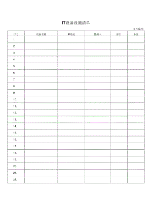 IT设备设施清单.docx