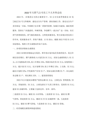 2022年天然气公司管道维护员个人年终总结.docx