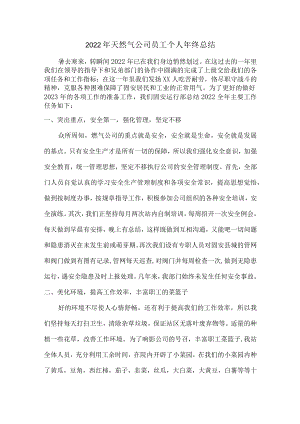 2022年天然气公司员工个人年终总结.docx
