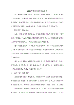 2022年学校消防月活动工作总结.docx