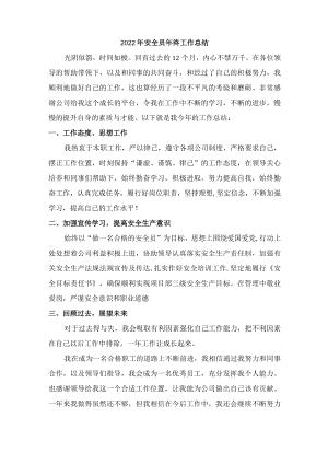 2022年安全员年终工作总结 (合集4份).docx