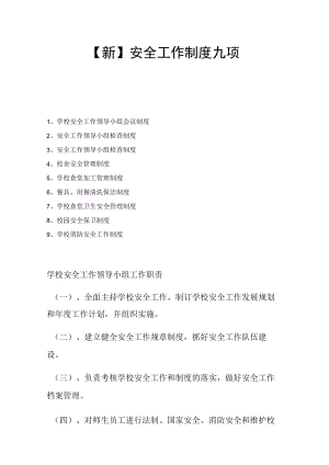 【新】安全工作制度九项.docx
