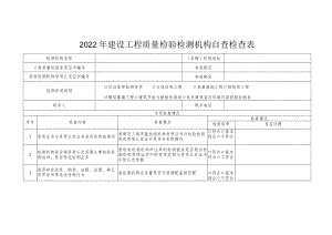 2022年建设工程质量检验检测机构自查检查表.docx