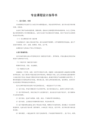专业课程设计指导书.docx