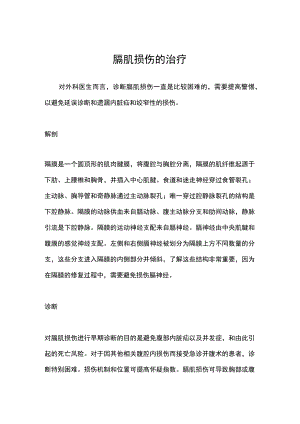 膈肌损伤的治疗.docx