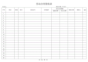 劳动合同签收表.docx