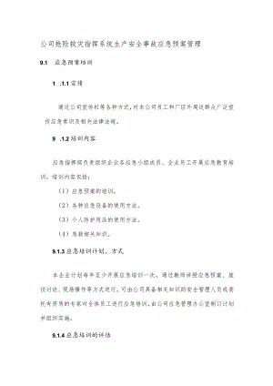 公司抢险救灾指挥系统生产安全事故应急预案管理.docx