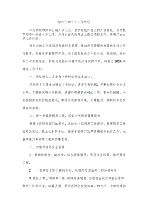 学校出纳个人工作计划.docx