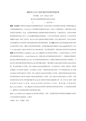 藏药佐太对小鼠肝脏时钟基因的影响.docx