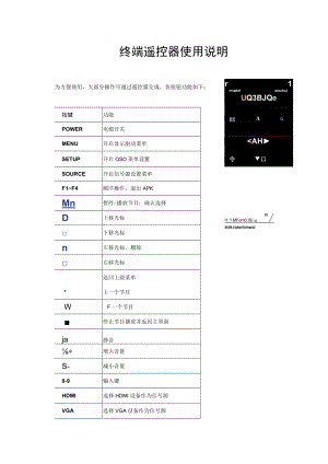终端遥控器使用说明.docx