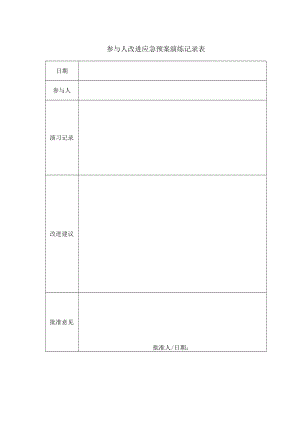 参与人改进应急预案演练记录表.docx