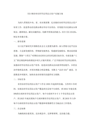 农村学法用法示范户实施方案.docx
