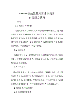 处置暴风雪冰冻雨雪灾害应急预案.docx
