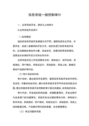信息系统一般控制审计.docx