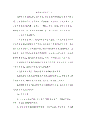 二年级班主任班级计划.docx