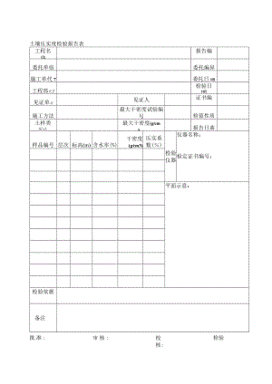土壤压实度检验报告表.docx