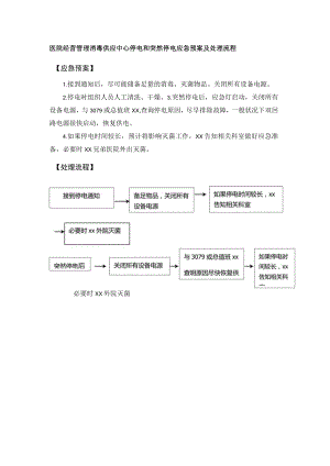 医院经营管理消毒供应中心停电和突然停电应急预案及处理流程.docx