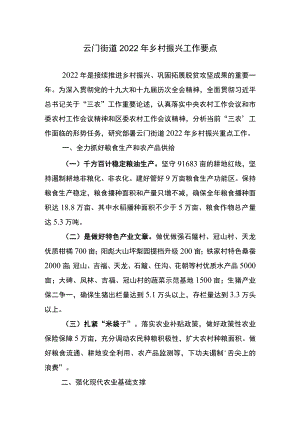云门街道2022年乡村振兴工作要点.docx