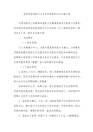 紧密型县域医疗卫生共同体建设试点实施方案4-10-16.docx