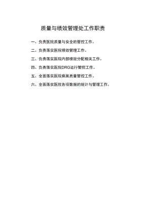 医院质量与绩效管理处工作职责.docx