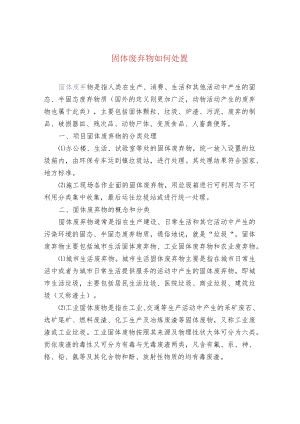 固体废弃物如何处置.docx
