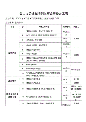 产品活动发布会筹备分工表.docx