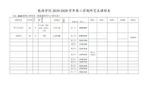 能源学院2019-2020学年第二学期研究生课程表.docx