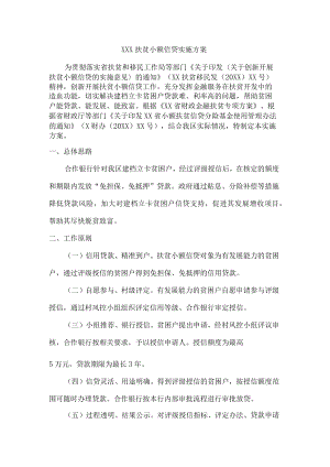 农村扶贫小额信贷实施方案.docx