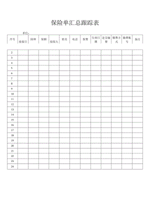 保险单汇总跟踪表.docx