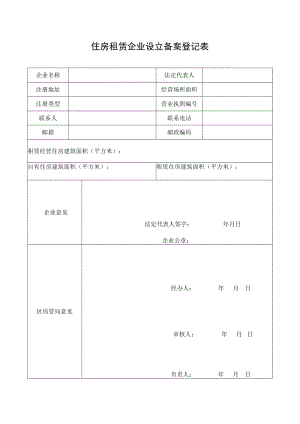 住房租赁企业设立备案登记表.docx