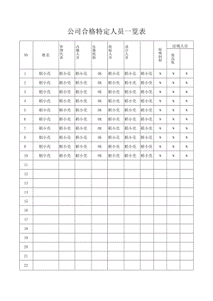 公司合格特定人员一览表.docx