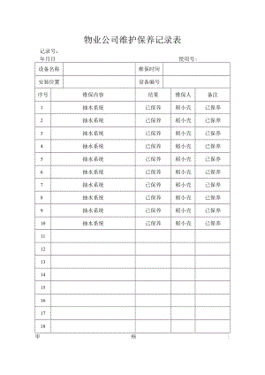 维护保养记录表.docx