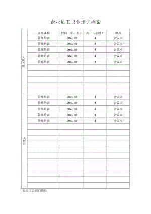 员工职业培训档案.docx