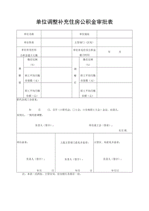 单位调整补充住房公积金审批表.docx