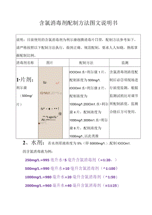 含氯消毒剂配制方法图文说明书vip.docx